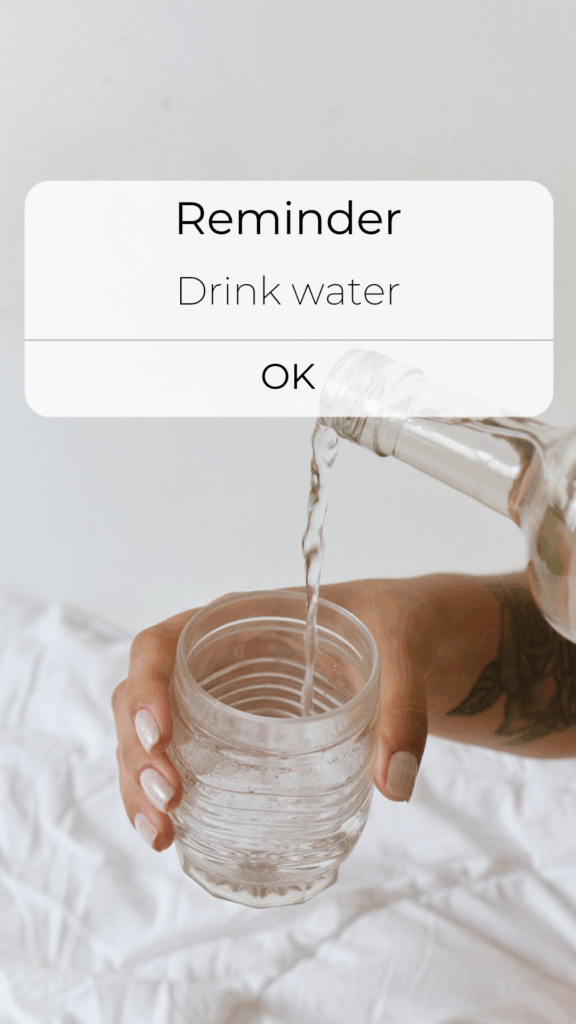 Reminder: drink water